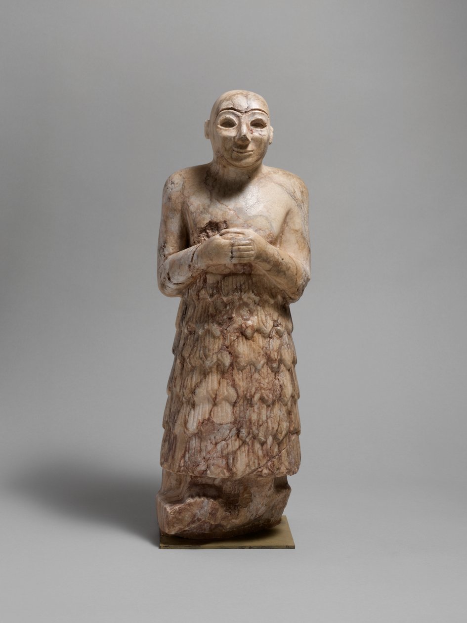 奉納者像、紀元前2600～2350年頃（石材 作： シュメールシュメール
