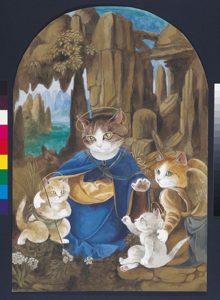 イラストは『Cats Galore』より！文化猫大全』（2015年刊） 作： スーザン・ハーバート