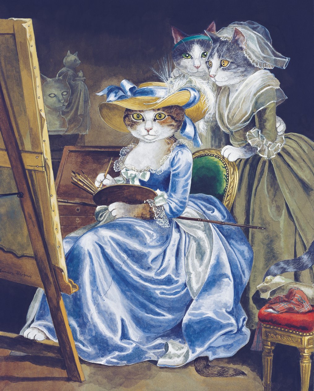 イラストは『Cats Galore』より！文化猫大全』（2015年刊） 作： スーザン・ハーバート