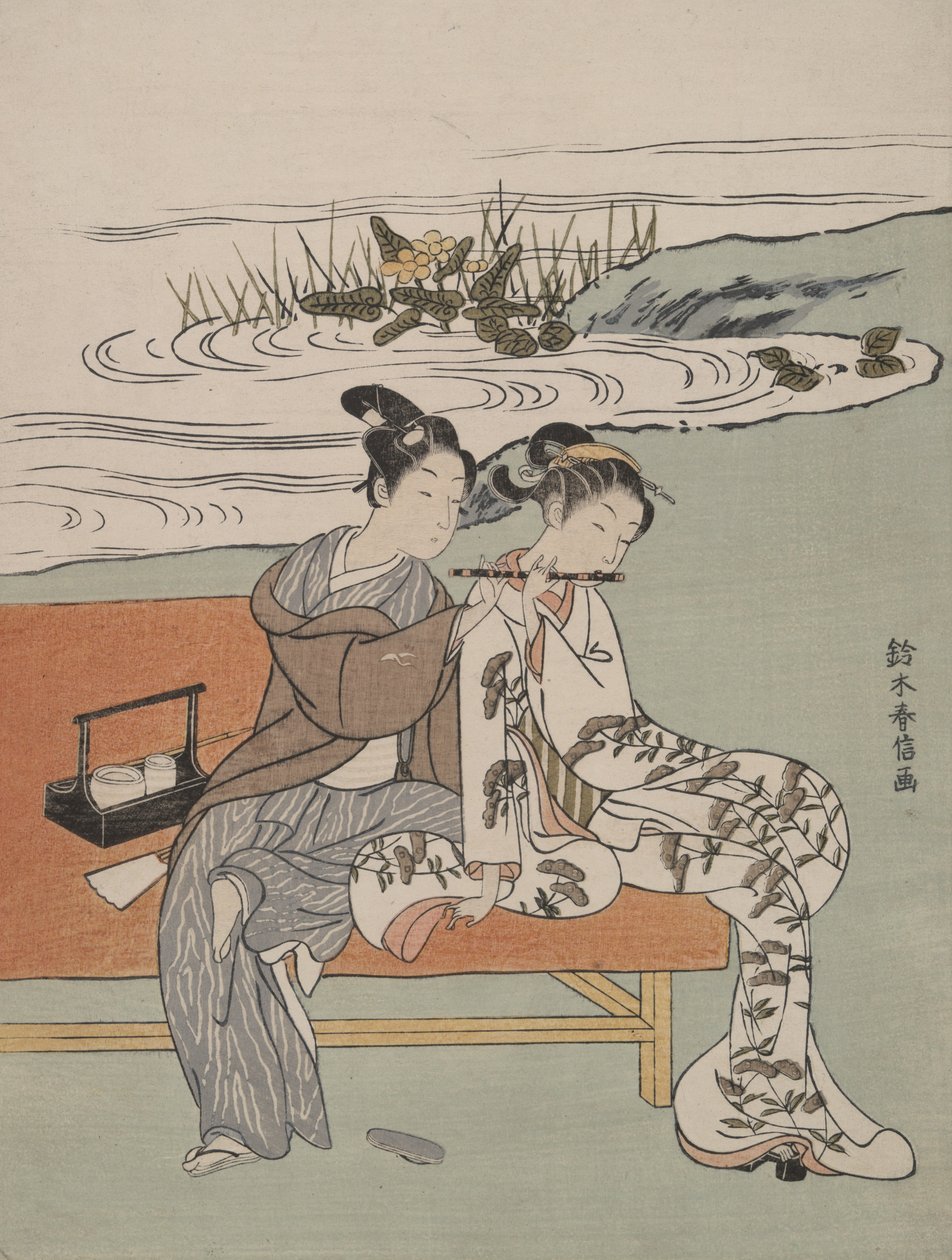 玄宗皇帝と楊貴妃のパロディ 作： 鈴木春信
