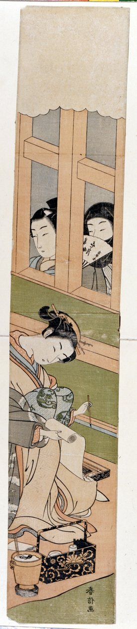 白井権八。鈴木春信（1724/25-1770）の版画。 作： 鈴木春信