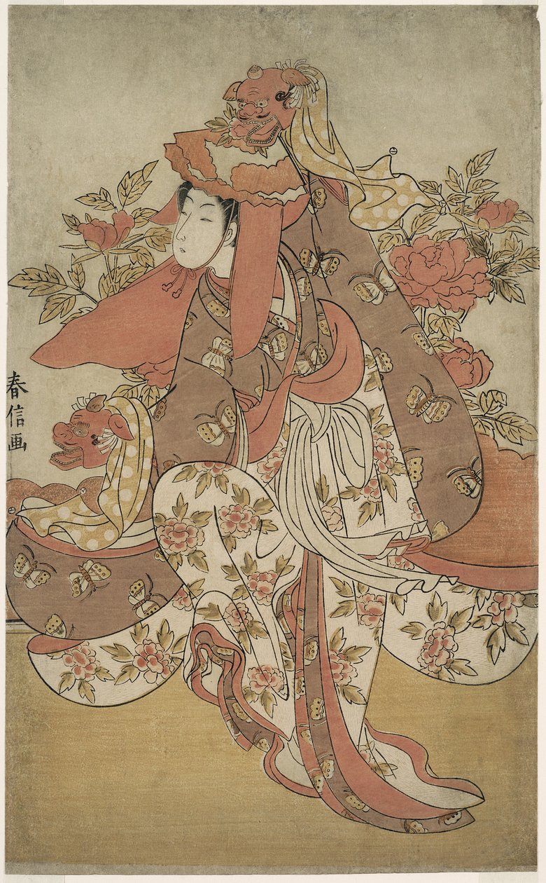 獅子舞 作： 鈴木春信