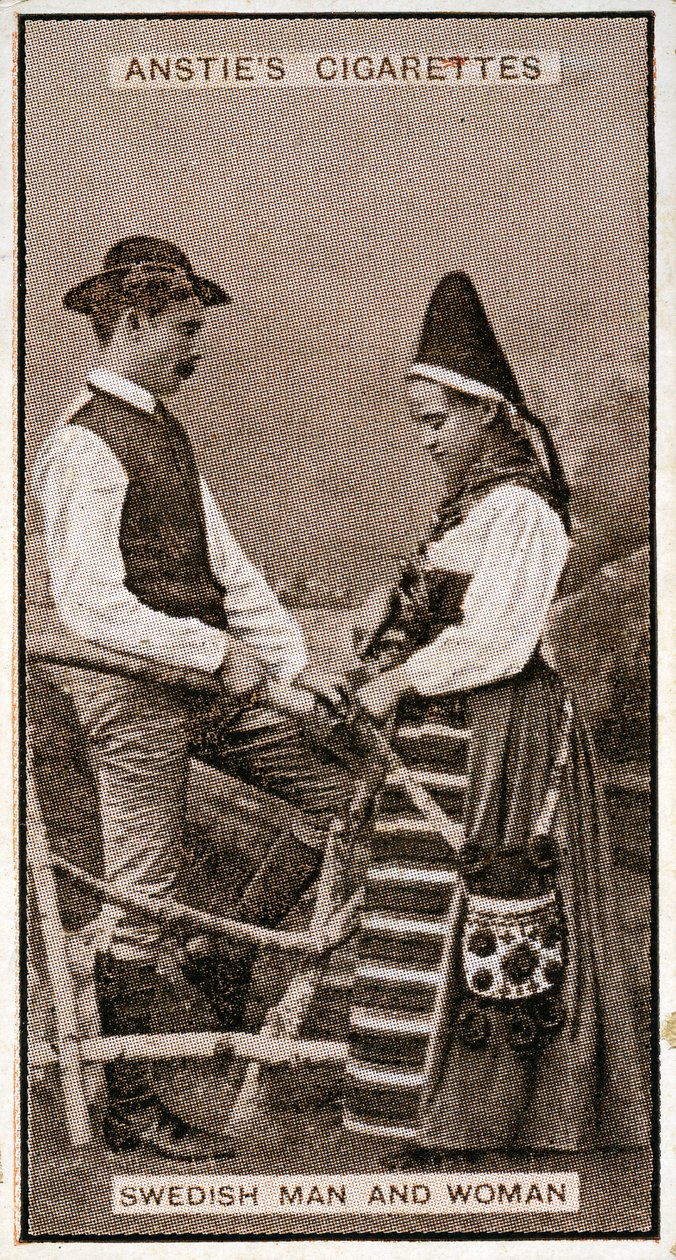 19世紀後半の写真によるスウェーデンの男性と女性 作： スウェーデンの写真家