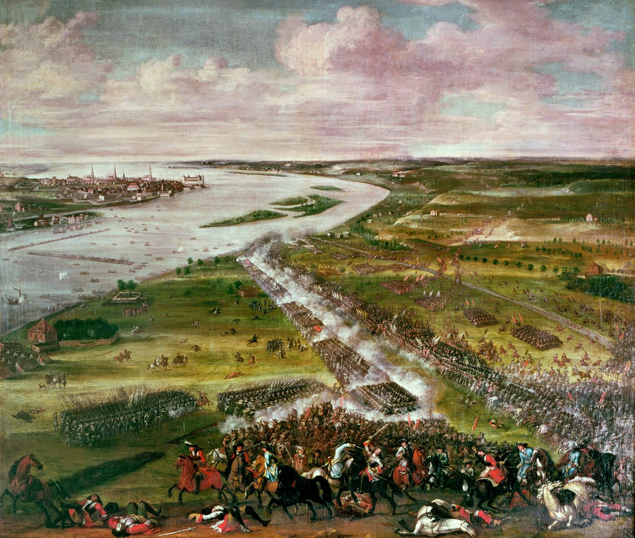 ドビナの横断のための戦い、1701年 作： スウェーデン語学校