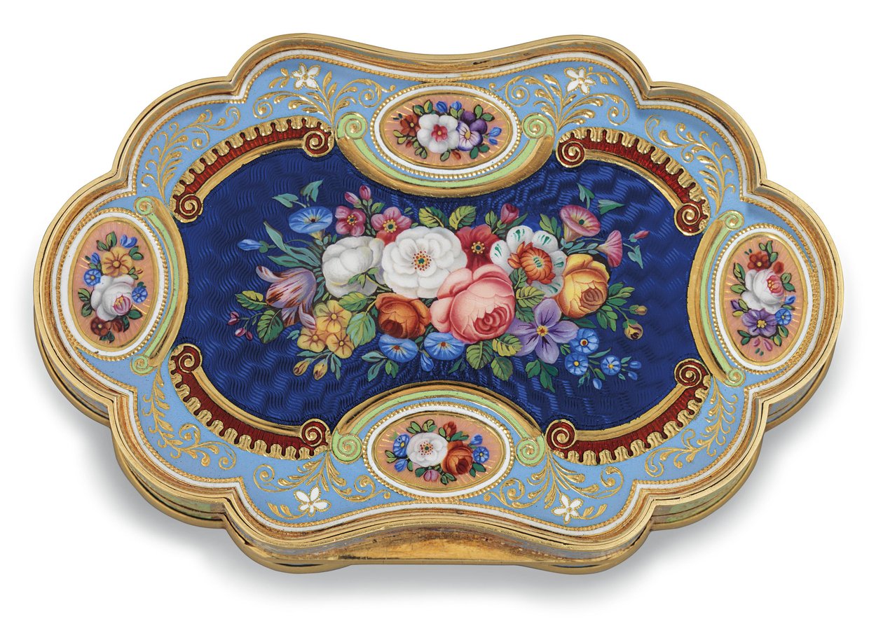 エジプトの副王アッバース1世のエナメルを塗られた肖像画のある金の箱、1820年頃（金、エナメル、ダイヤモンド） 作： スイスの学校