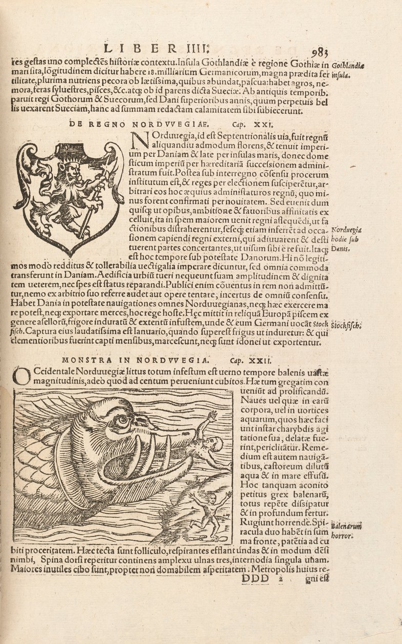 1572年、バーゼルのSebastian MuensterによるCosmographiae Universalisの983ページ 作： スイスの学校