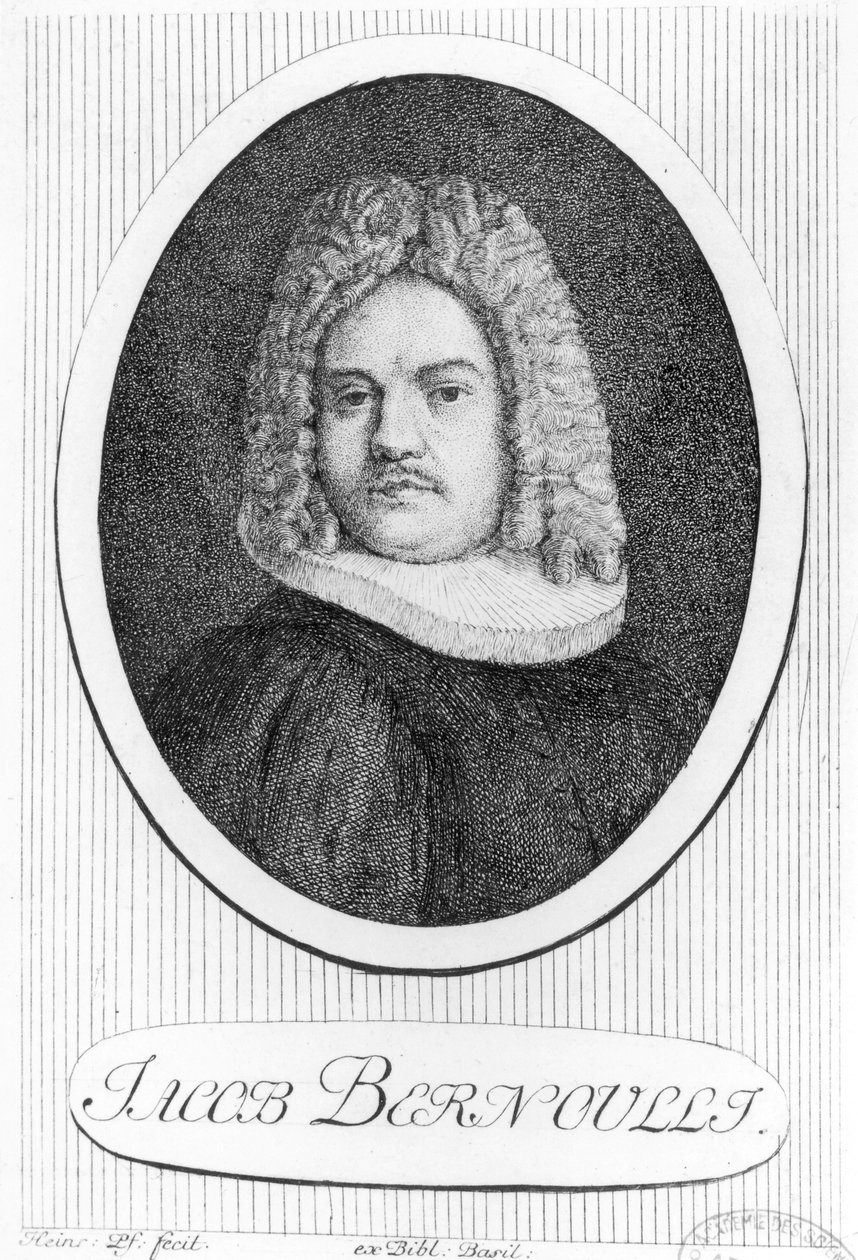 ジャック・ベルヌーイの肖像（1654-1705） 作： スイスの学校