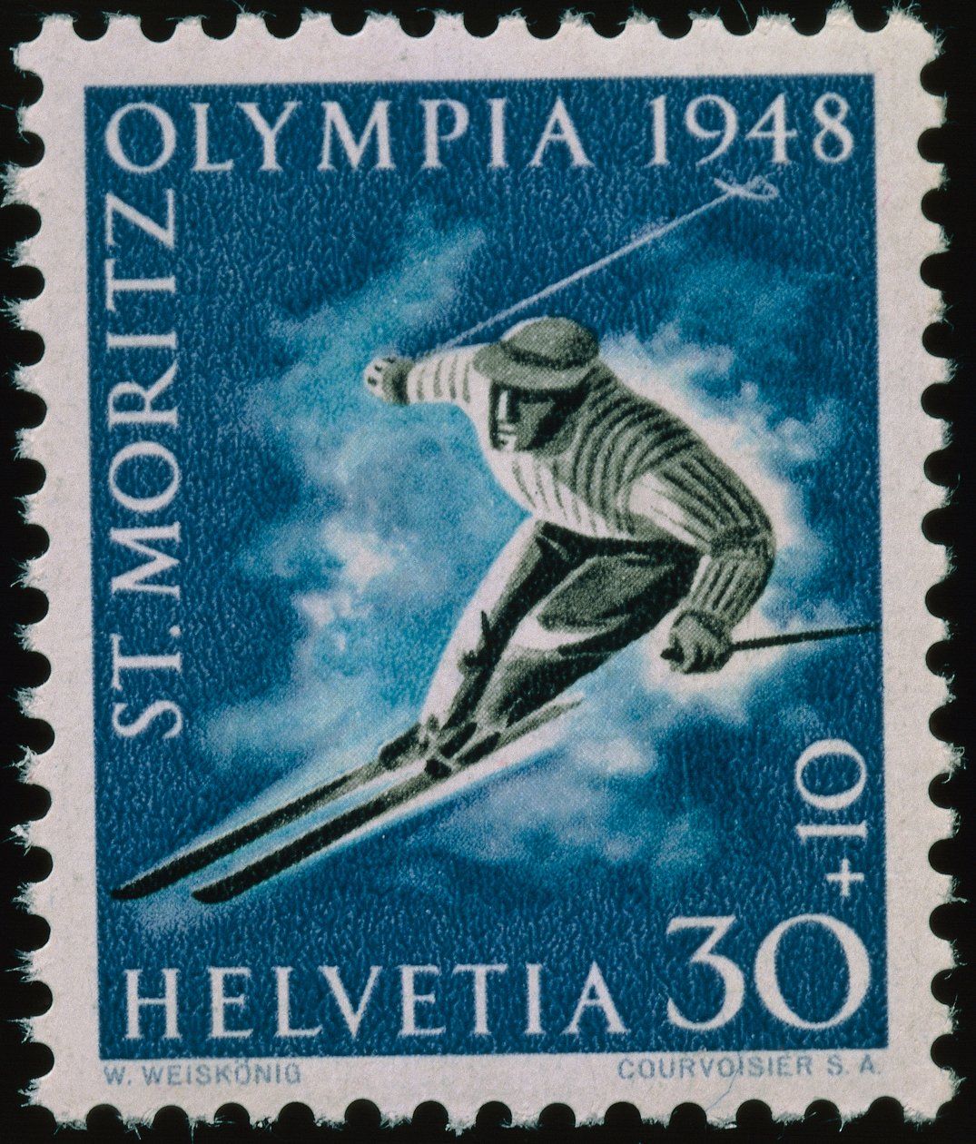 1948年冬季オリンピック記念切手 作： スイスの学校