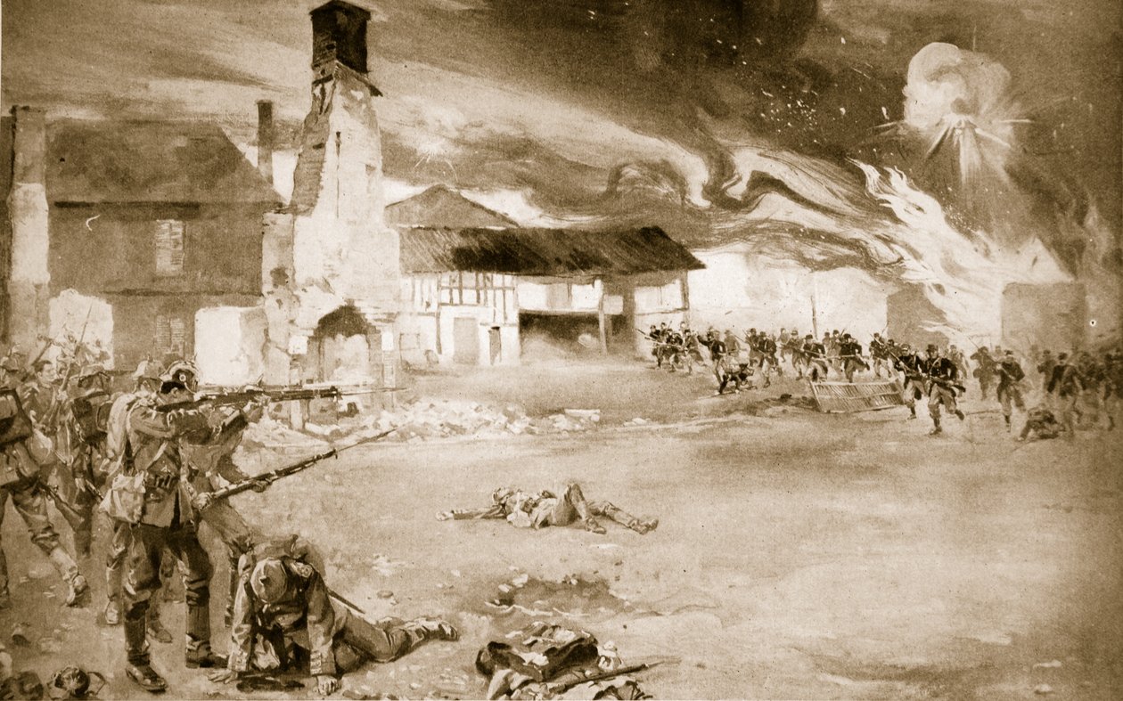 1914〜19年、フランスは4回手を取り替えた村でドイツ帝国防衛を破った 作： シドニー・アダムソン