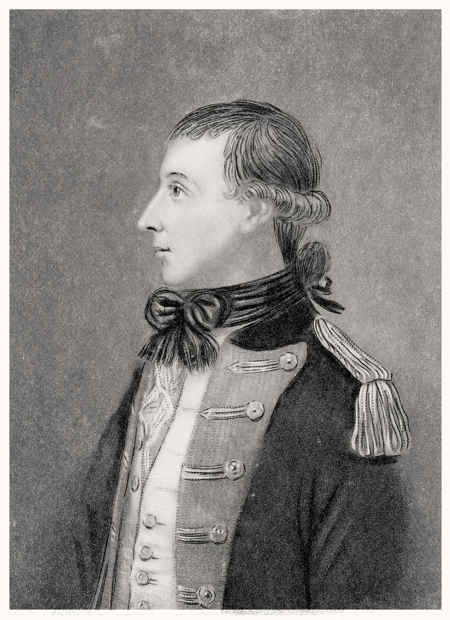 Theobald Wolfe Tone（1763-98）、ボランティアのユニフォームで彼を表すオリジナルの肖像画から 作： TWハファム