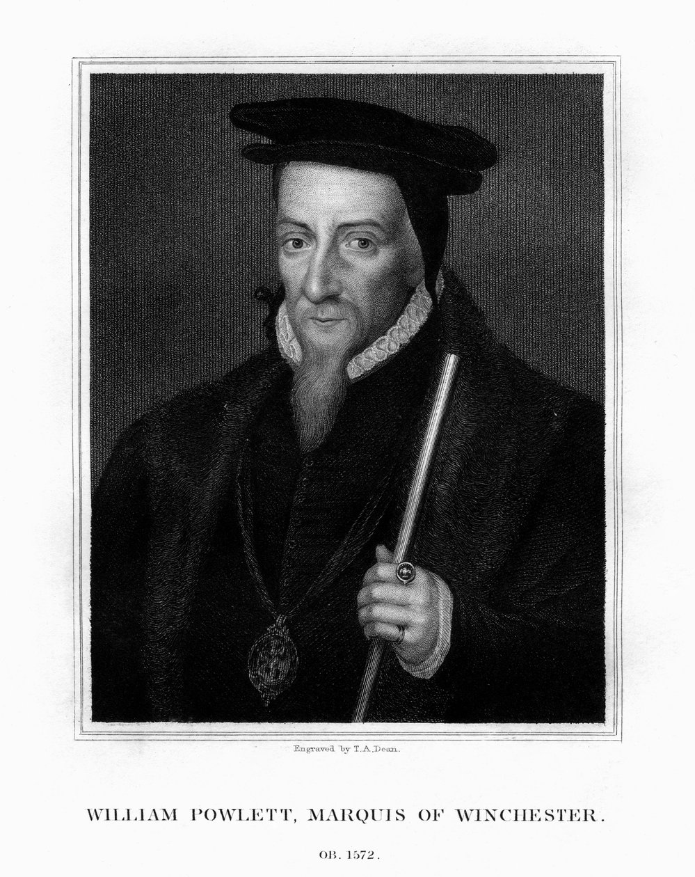 ウィリアムポーレット、第1侯爵夫人ウィンチェスター、イギリスの政治家、1828年。 作： TAディーン