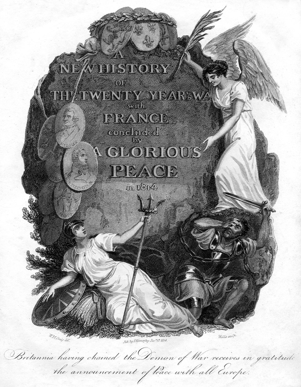 戦争の悪魔を連鎖させたブリタニア、1816年。 作： T.ウォリス