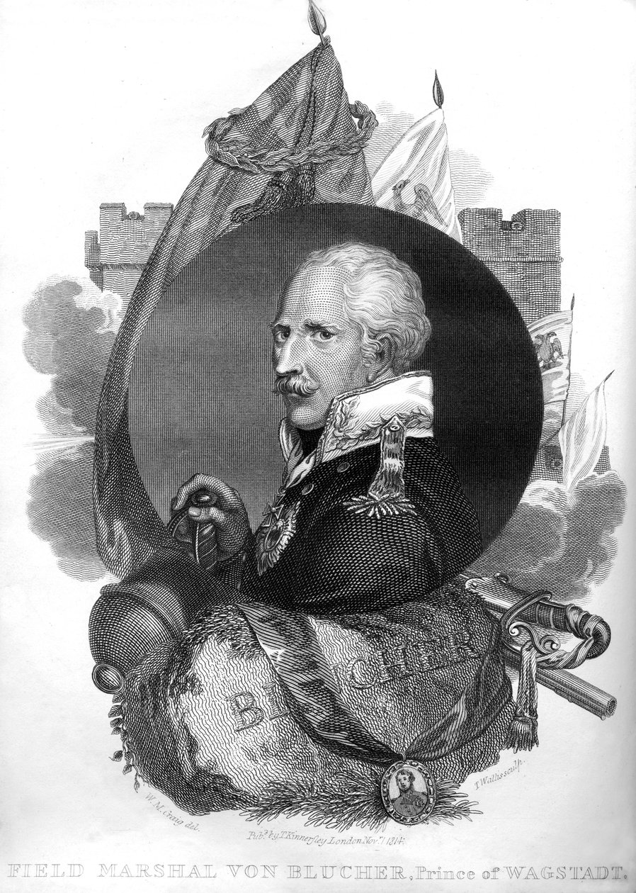 1816年、プリンスオブヴァクシュタットのフィールドブルーザー元帥。 作： T.ウォリス