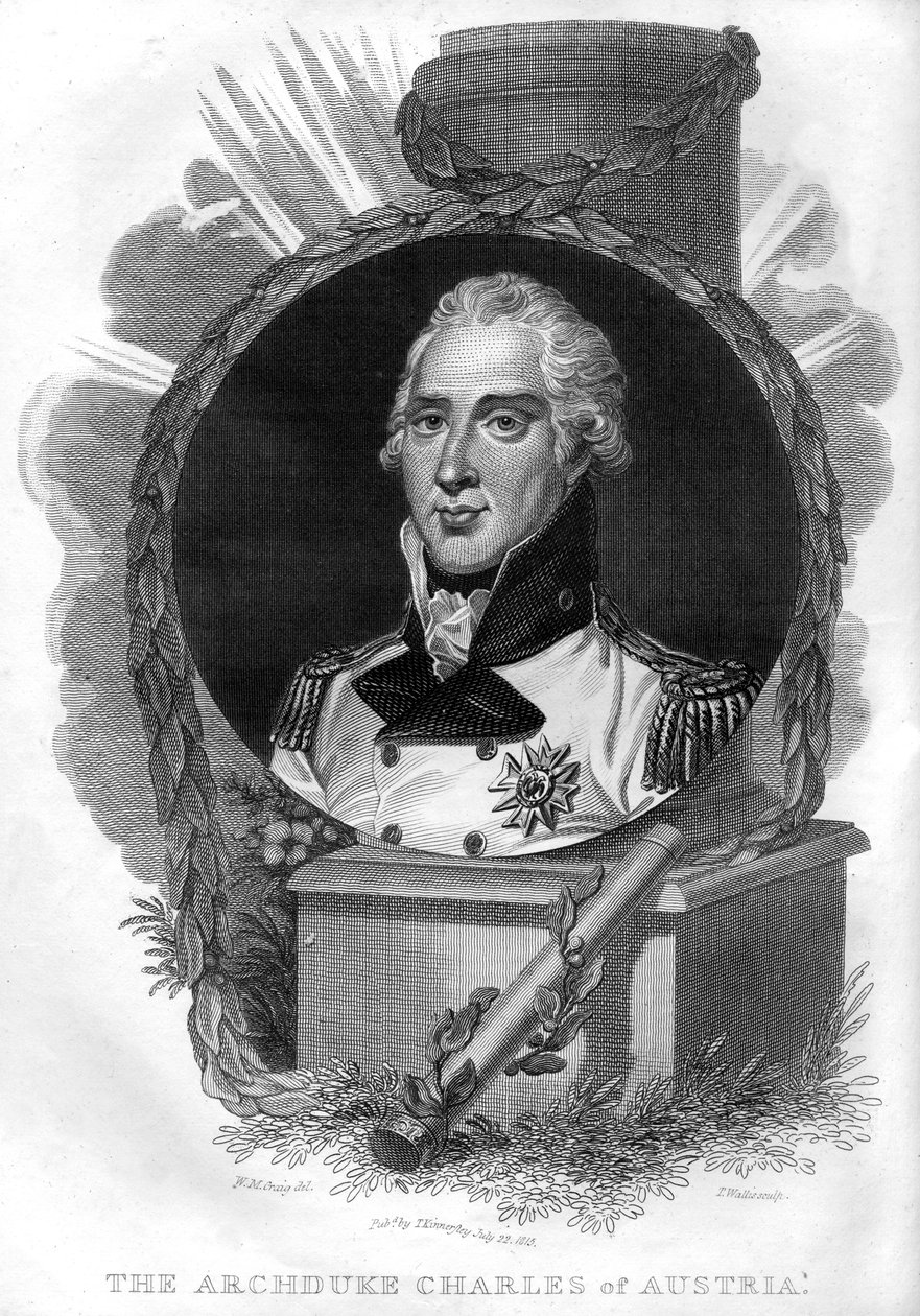 オーストリアの大公チャールズ1771-1847、1816。 作： T.ウォリス