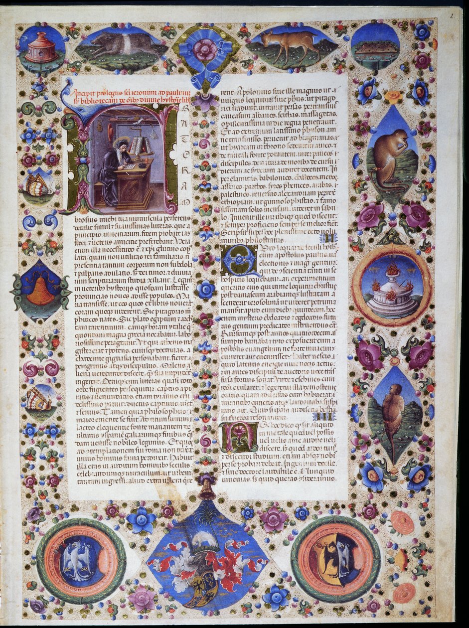 Taddeo Crivelli (1425-1479)らが彩色したBorso d