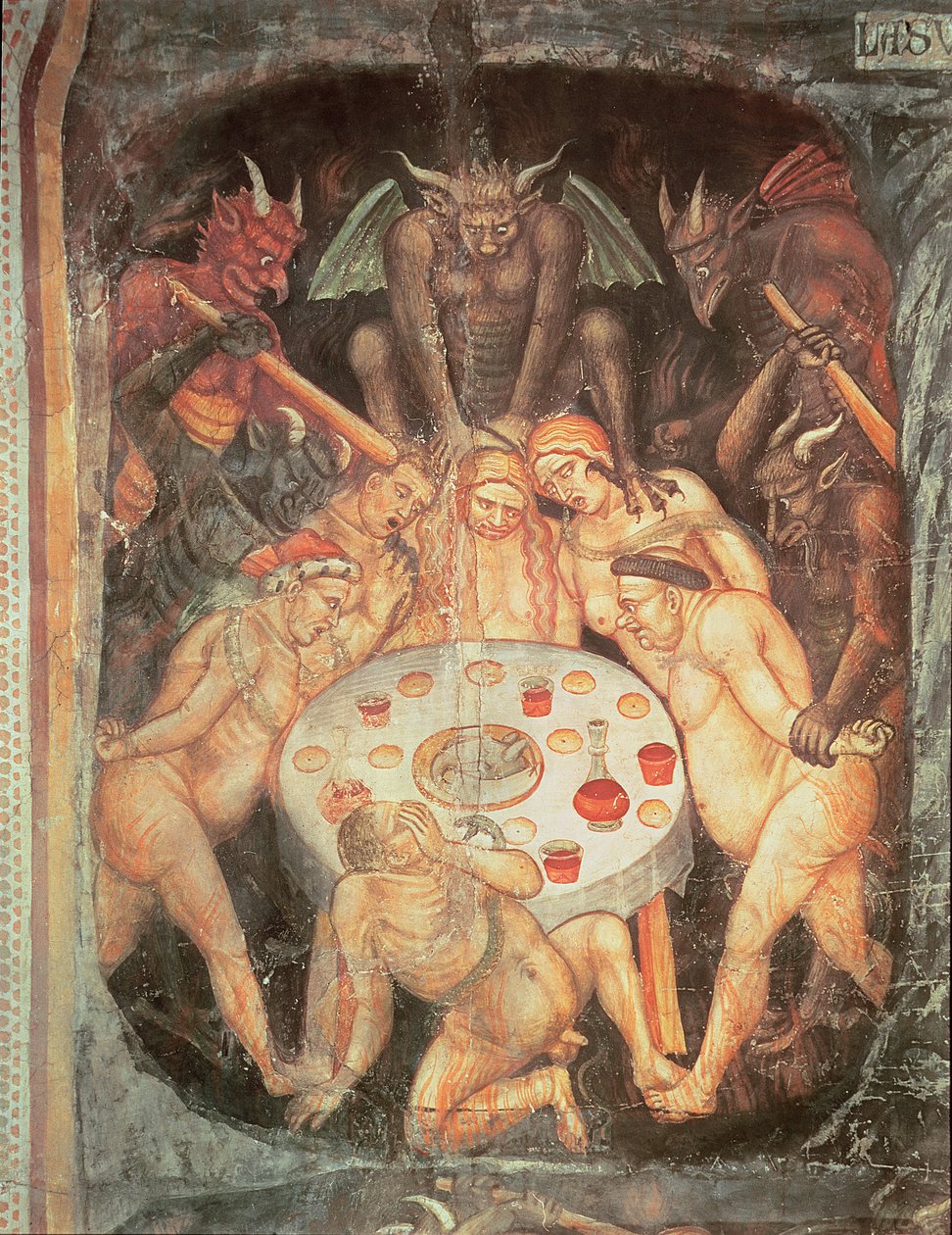 地獄、貪欲の詳細、c.1394 作： タッデオ ディ バルトロ