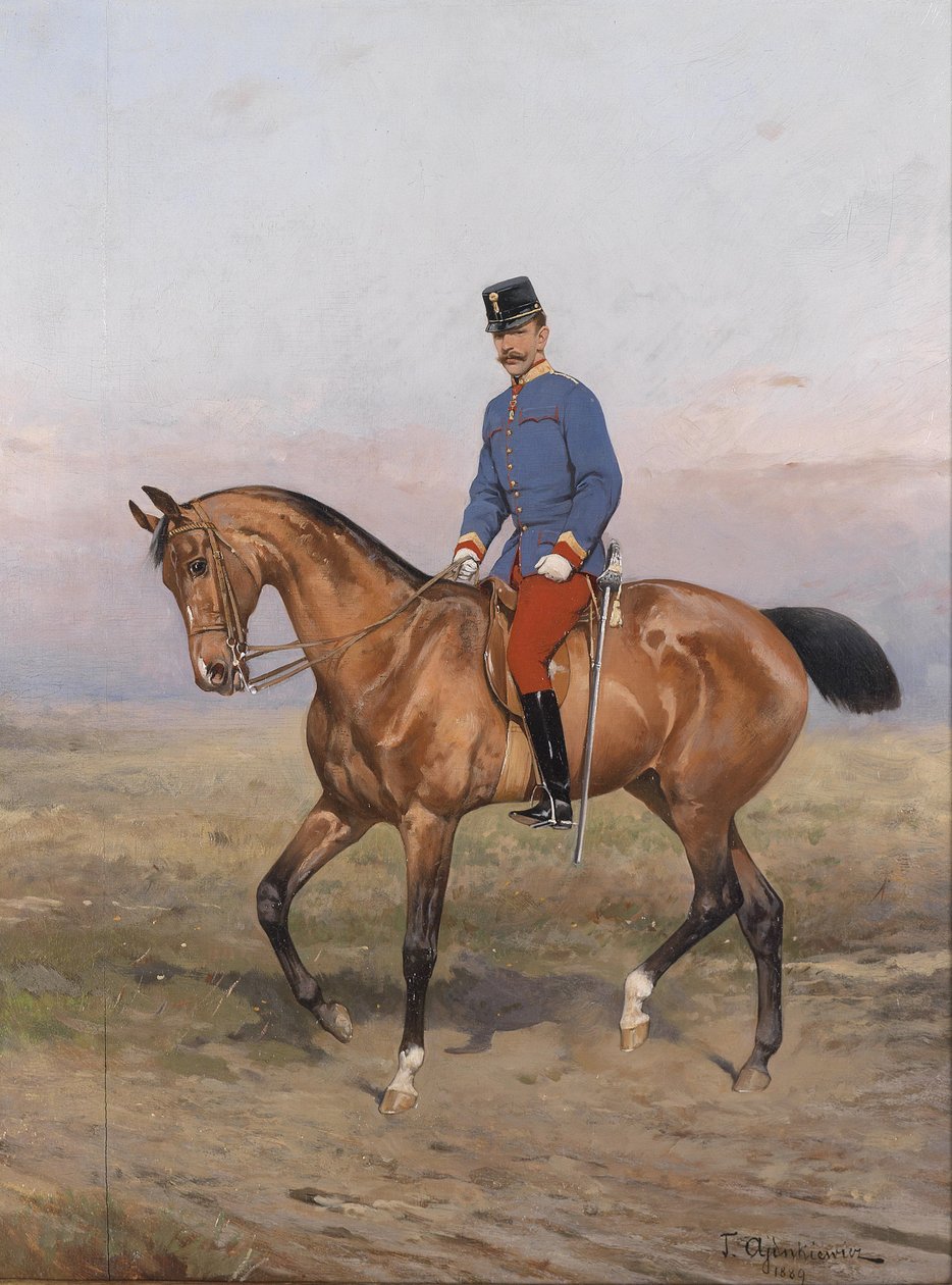 オーストリア皇太子ルドルフの乗馬肖像（1858-1889） 作： タデウシュ・アジドゥキエヴィチ