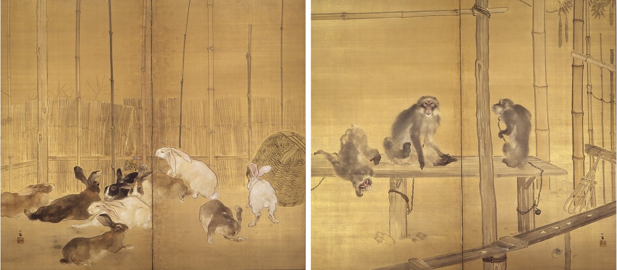 サルとウサギ 作： 竹内栖
