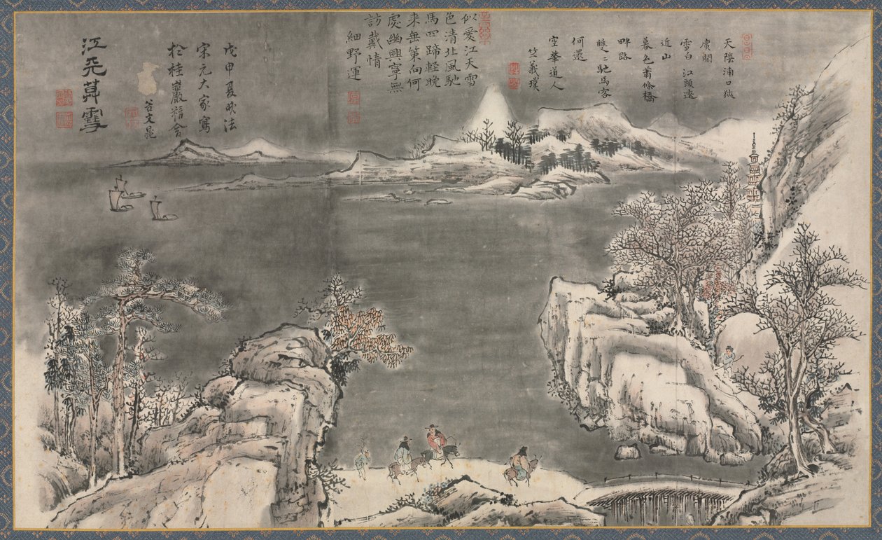 蕭河八景の一つ、1788年。 作： 谷束