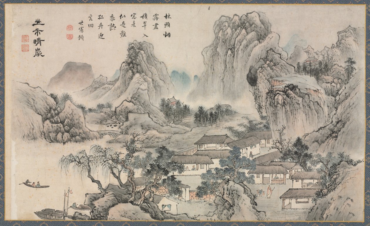 蕭河八景の一つ、1788年。 作： 谷束