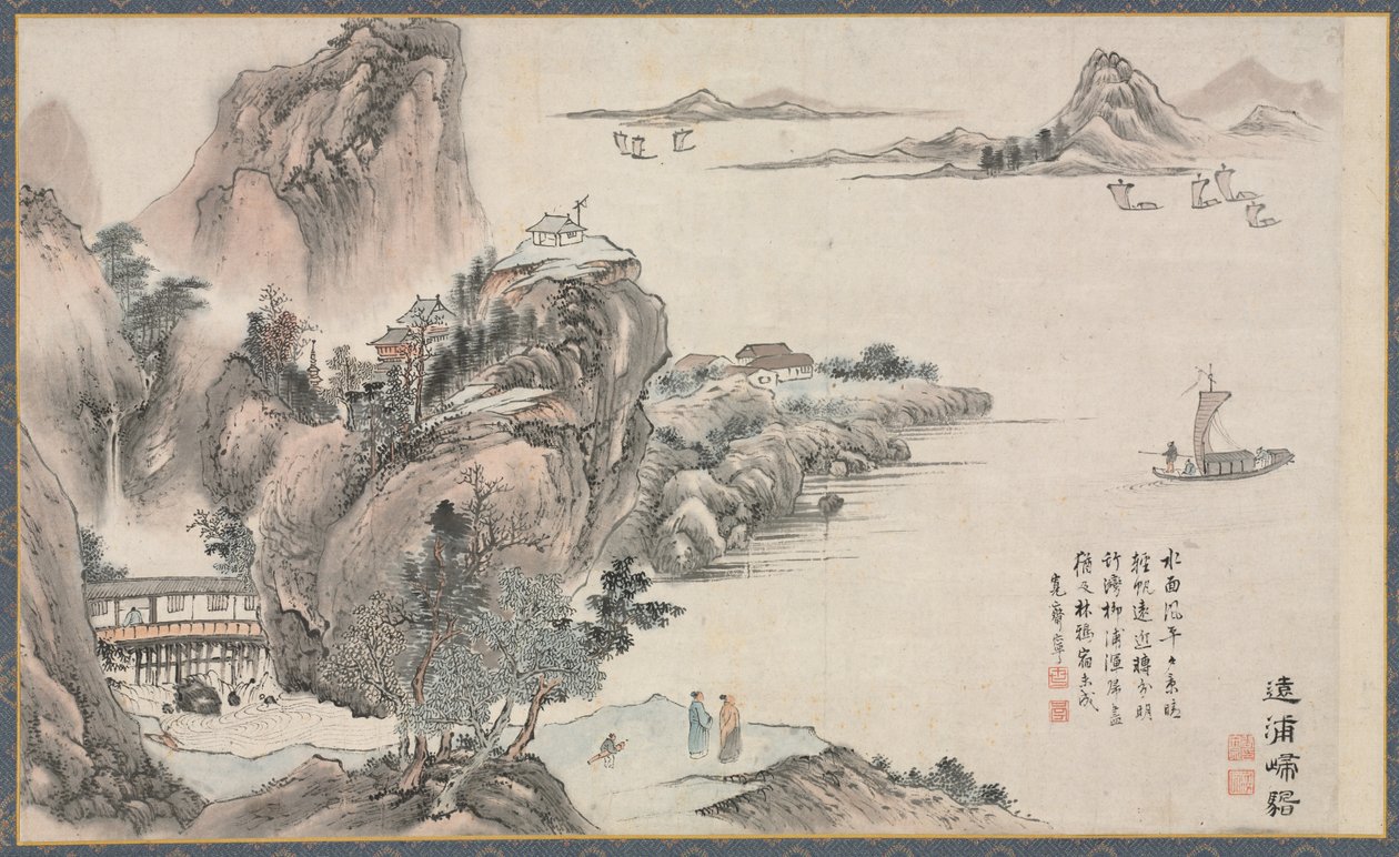 小湘江八景の一つ 作： 谷文晁