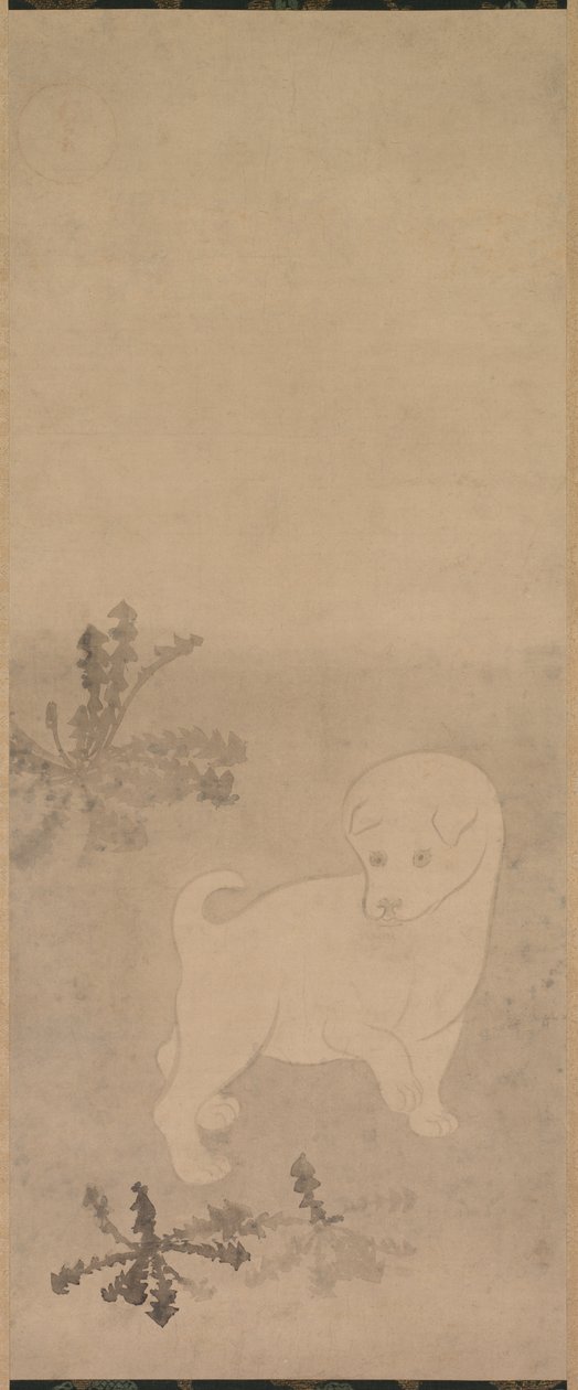 タンポポの子犬、1600-1640。 作： 俵屋宗達