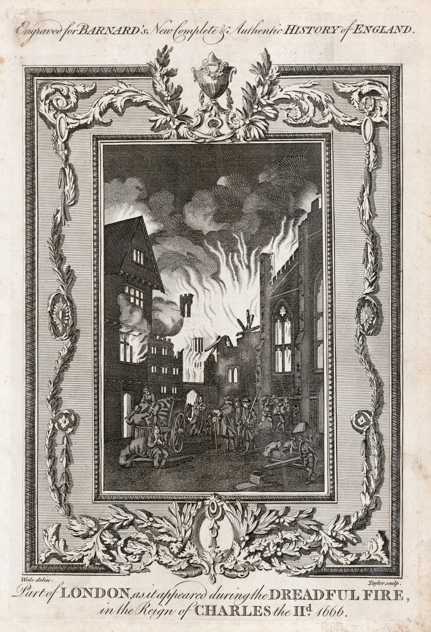 ロンドンの大火、1666 c1783 作： テイラー