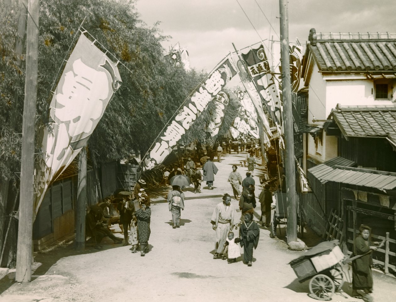 1900～1915年頃の京都の街並み（写真） 作： 