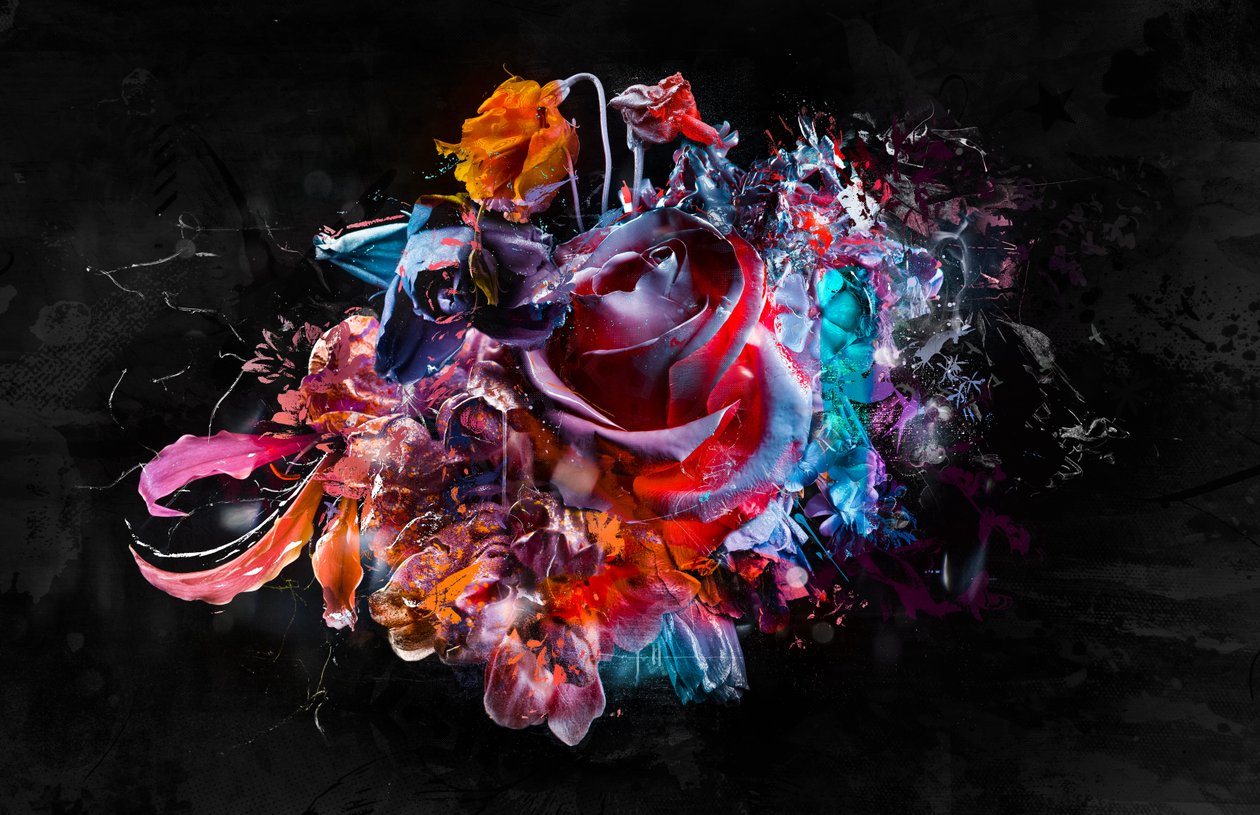 BOUQUET XVI、2018年（キャンバスにミクストメディア） 作： Teis Albers