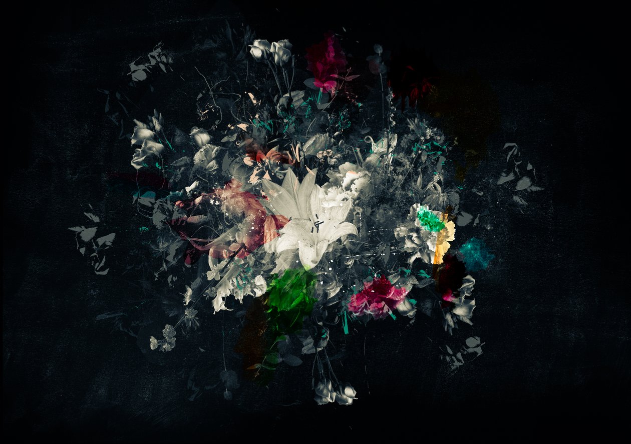 Bouquet XI、2018年（キャンバスにミクストメディア） 作： Teis Albers