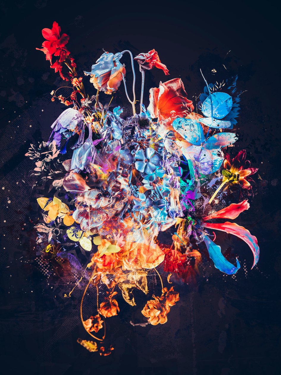 Bouquets XVII、2018年（キャンバスにミクストメディア） 作： Teis Albers