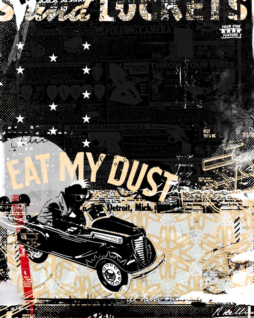 Eat my Dust, 2014 (キャンバスにコラージュ) 作： Teis Albers