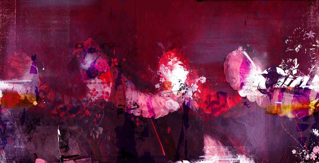 Floralcollar II、2015年（キャンバスにミクストメディア） 作： Teis Albers