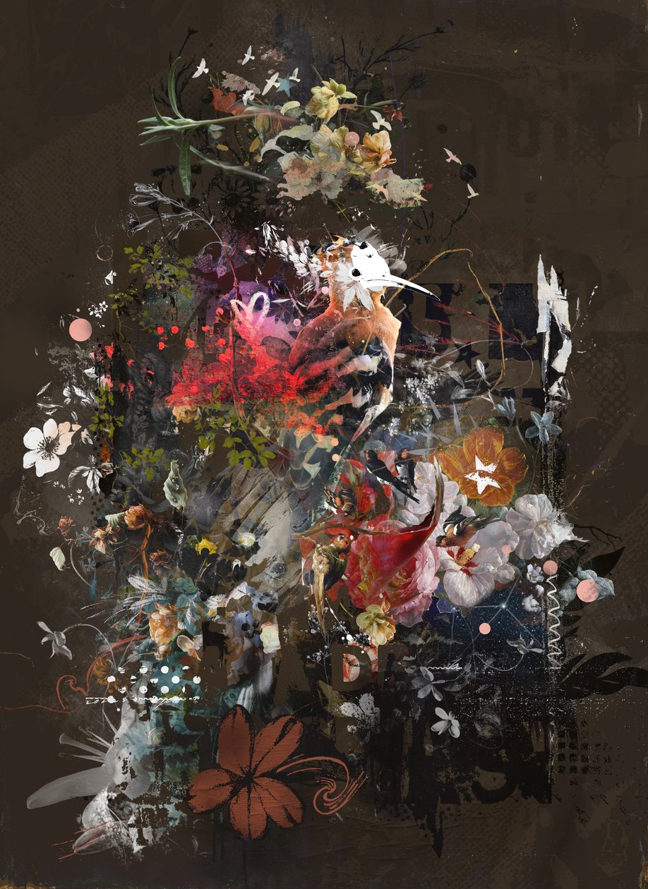 Floralies, 2018 (キャンバスにコラージュ) 作： Teis Albers