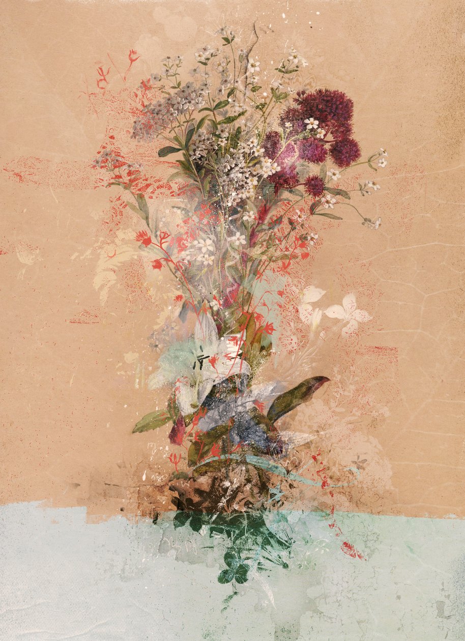 Floriage、2020年（キャンバスにミクストメディア） 作： Teis Albers