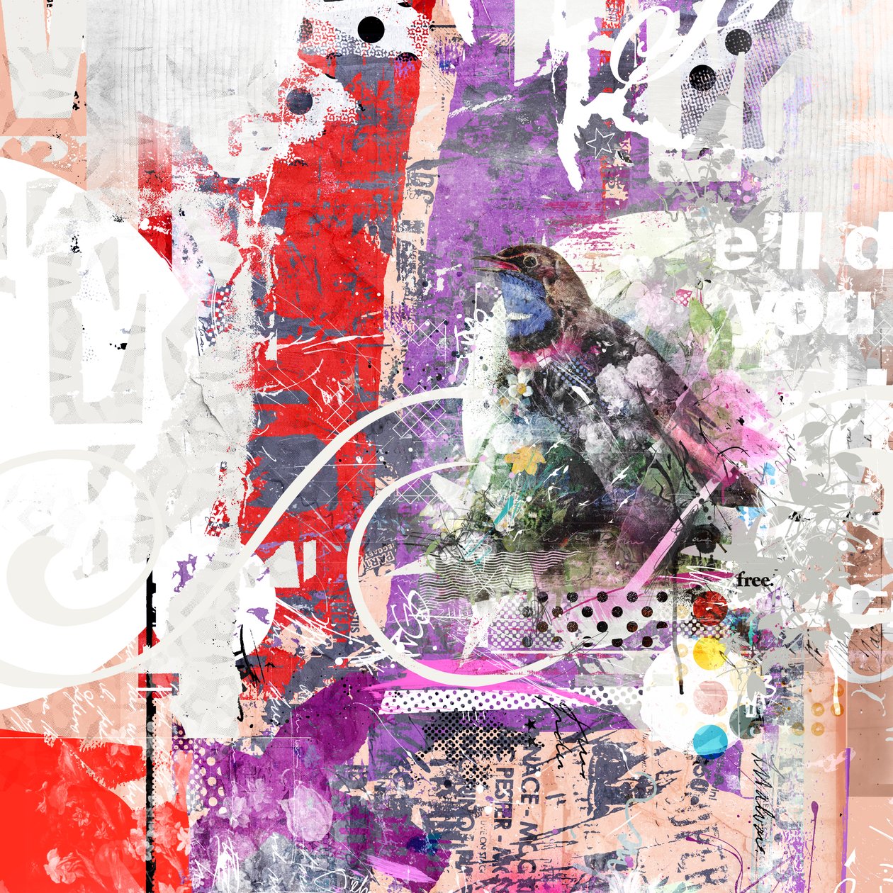 Get it On、2015年（キャンバスにコラージュ） 作： Teis Albers