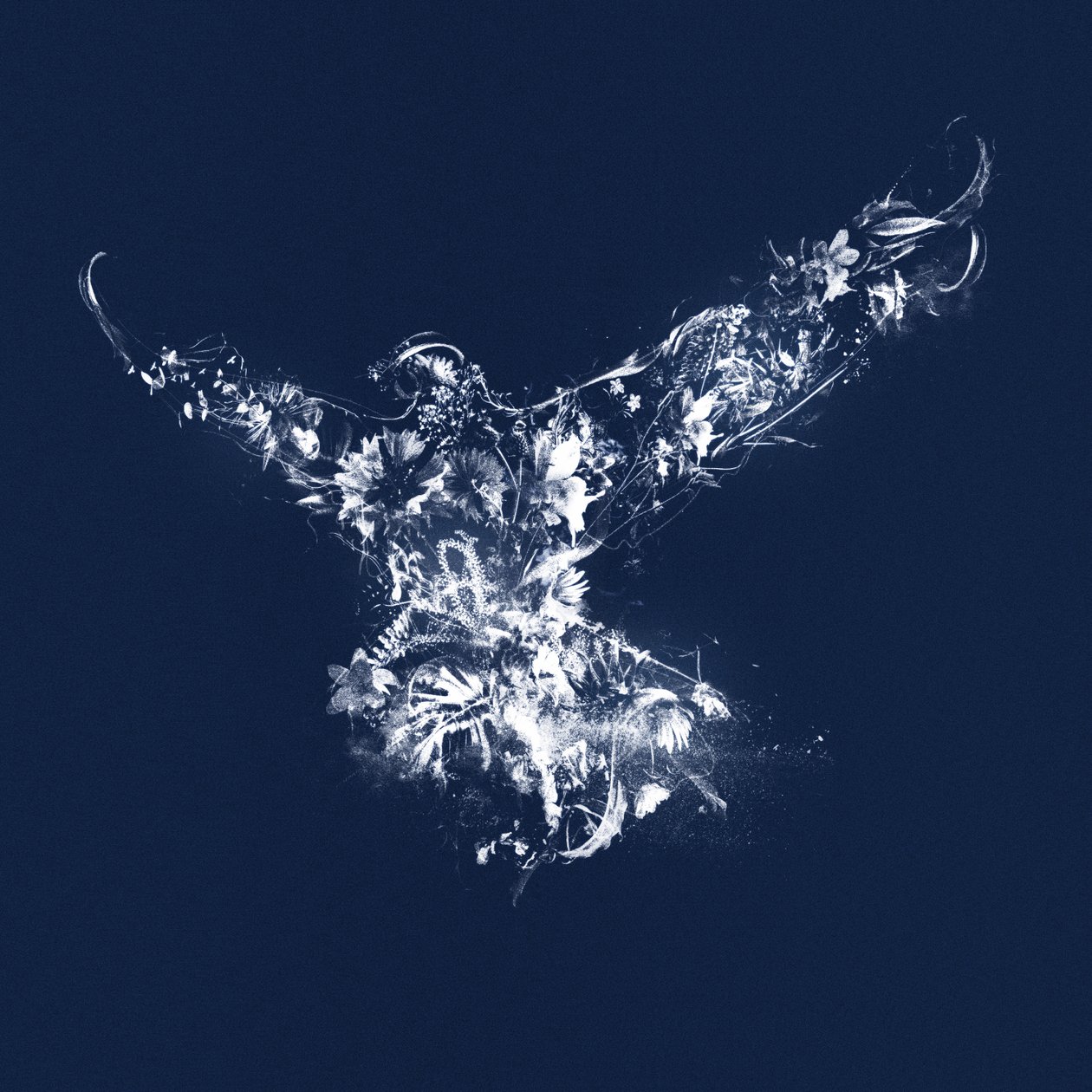 In Flight、2019年（キャンバスにコラージュ） 作： Teis Albers