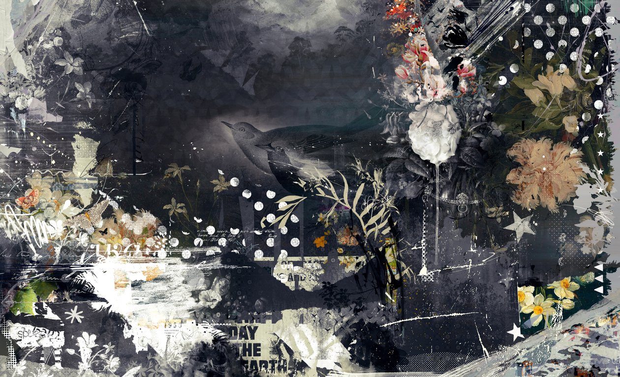 Oksalla, 2015 (kollaasi kankaalle) 作： Teis Albers