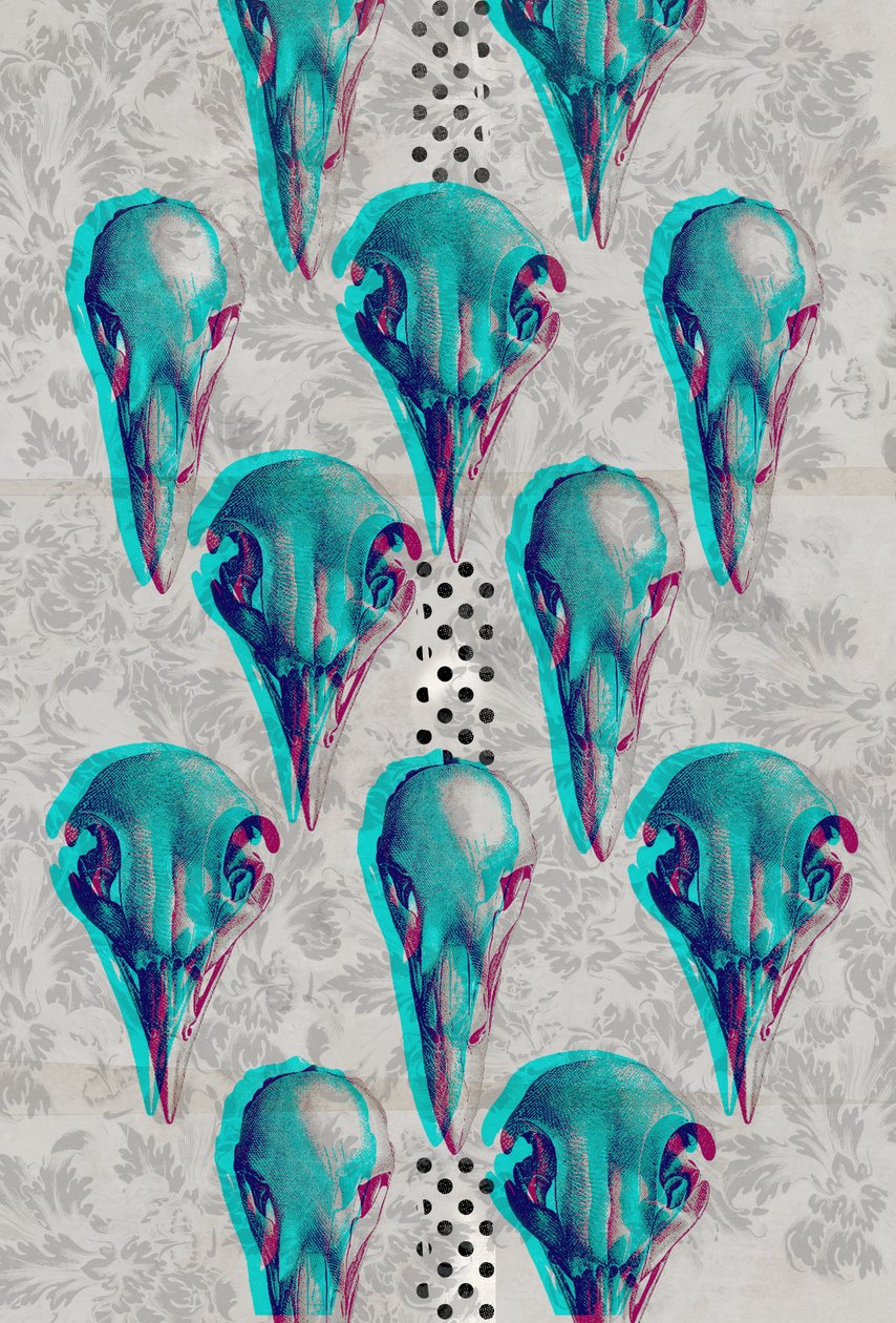 Série de Caveiras, 2016 (Colagem sobre tela) 作： Teis Albers