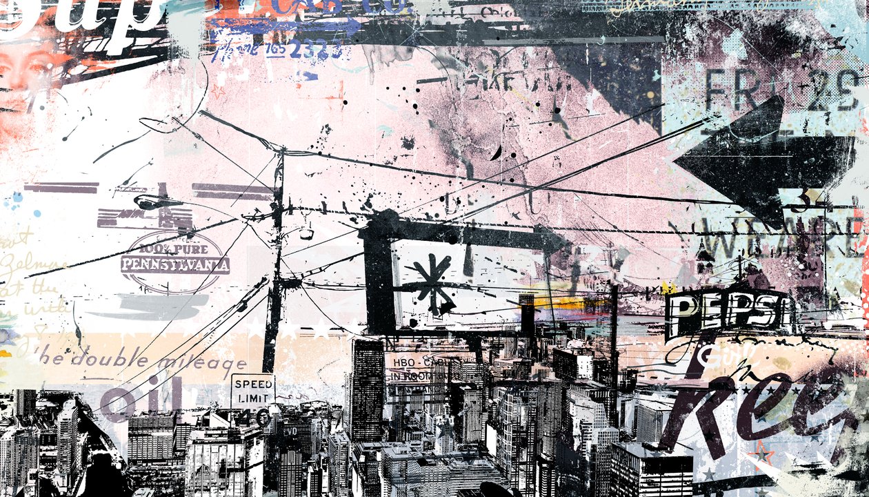 Urbanise、2016年（キャンバスにコラージュ） 作： Teis Albers