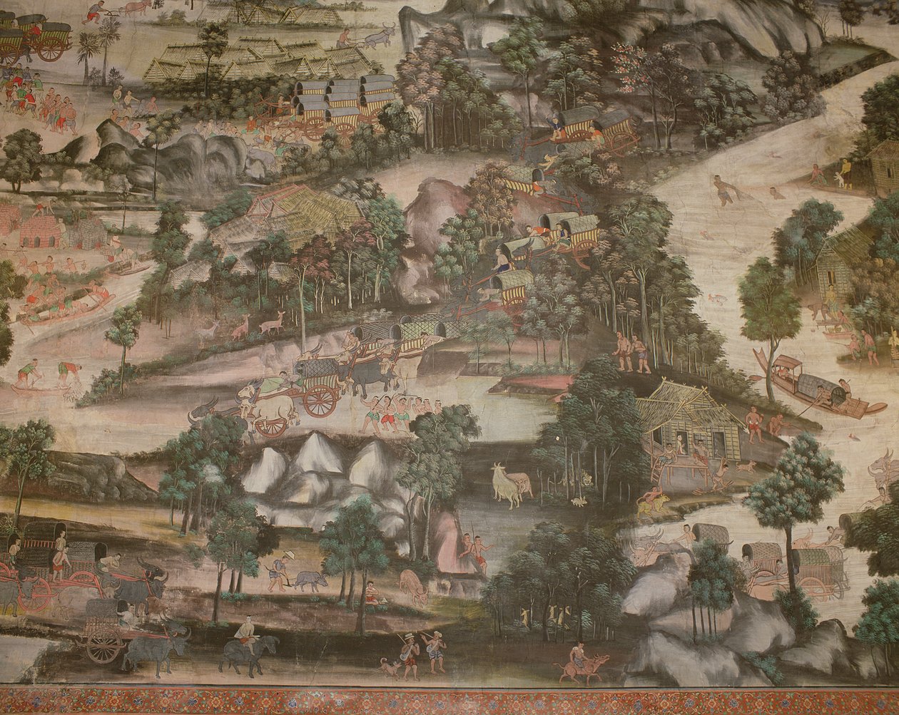 Wirharn Sasada、田舎の生活、Wat Bowonniwet Vihara 作： タイの学校