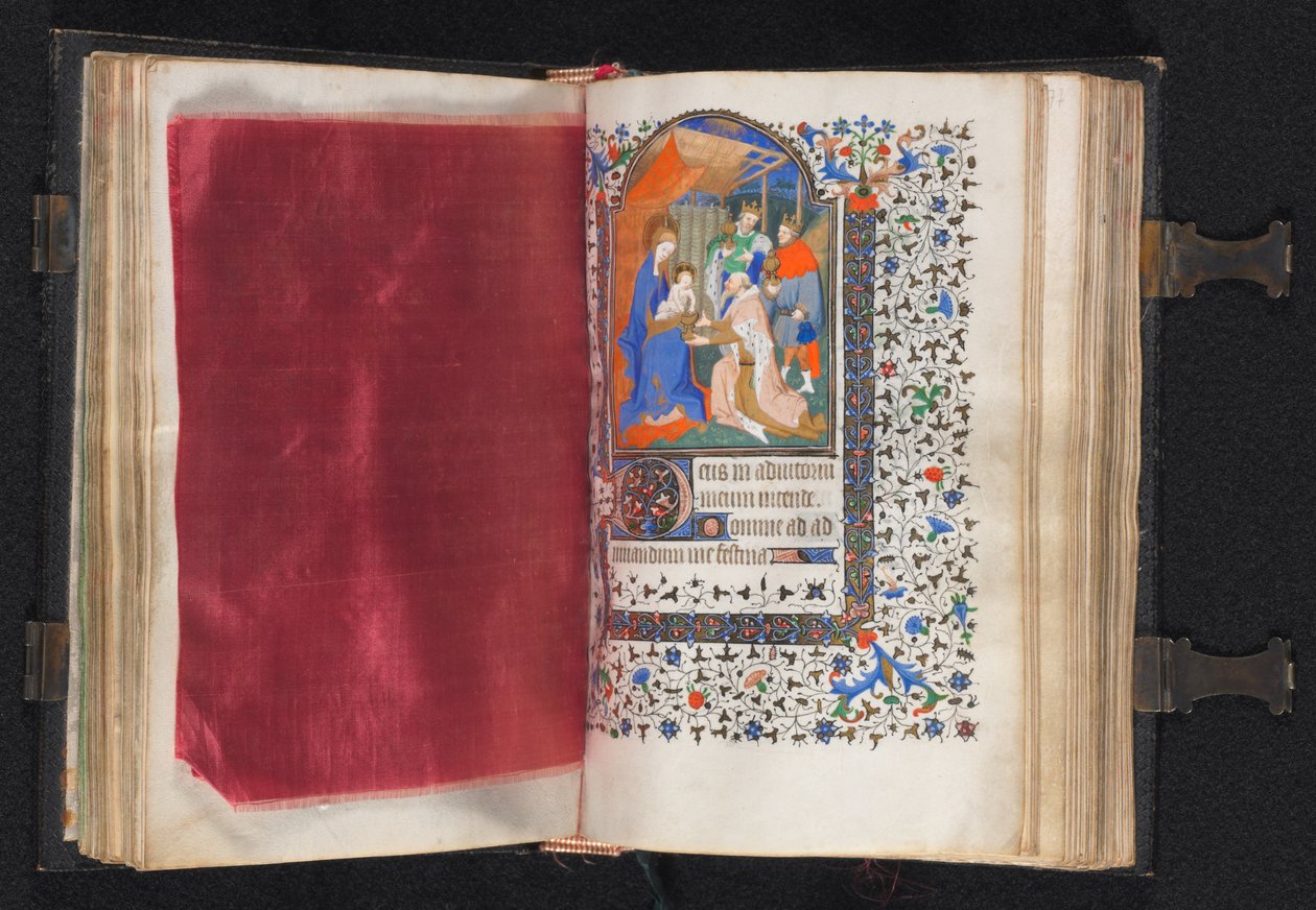 パリの使用時間の本: Fol. 66v、装飾されたボーダー、c。 1420年。 作： ベッドフォードマスター