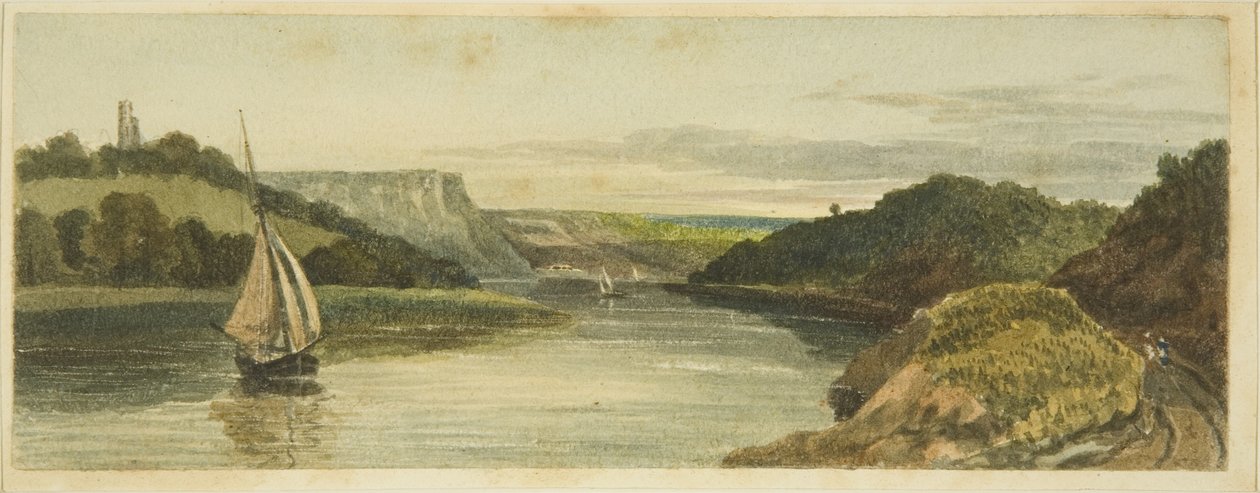 The Avon below Sea Walls, c.1820 (pencil & watercolor on paper) 作： ジョン・イーグルス牧師