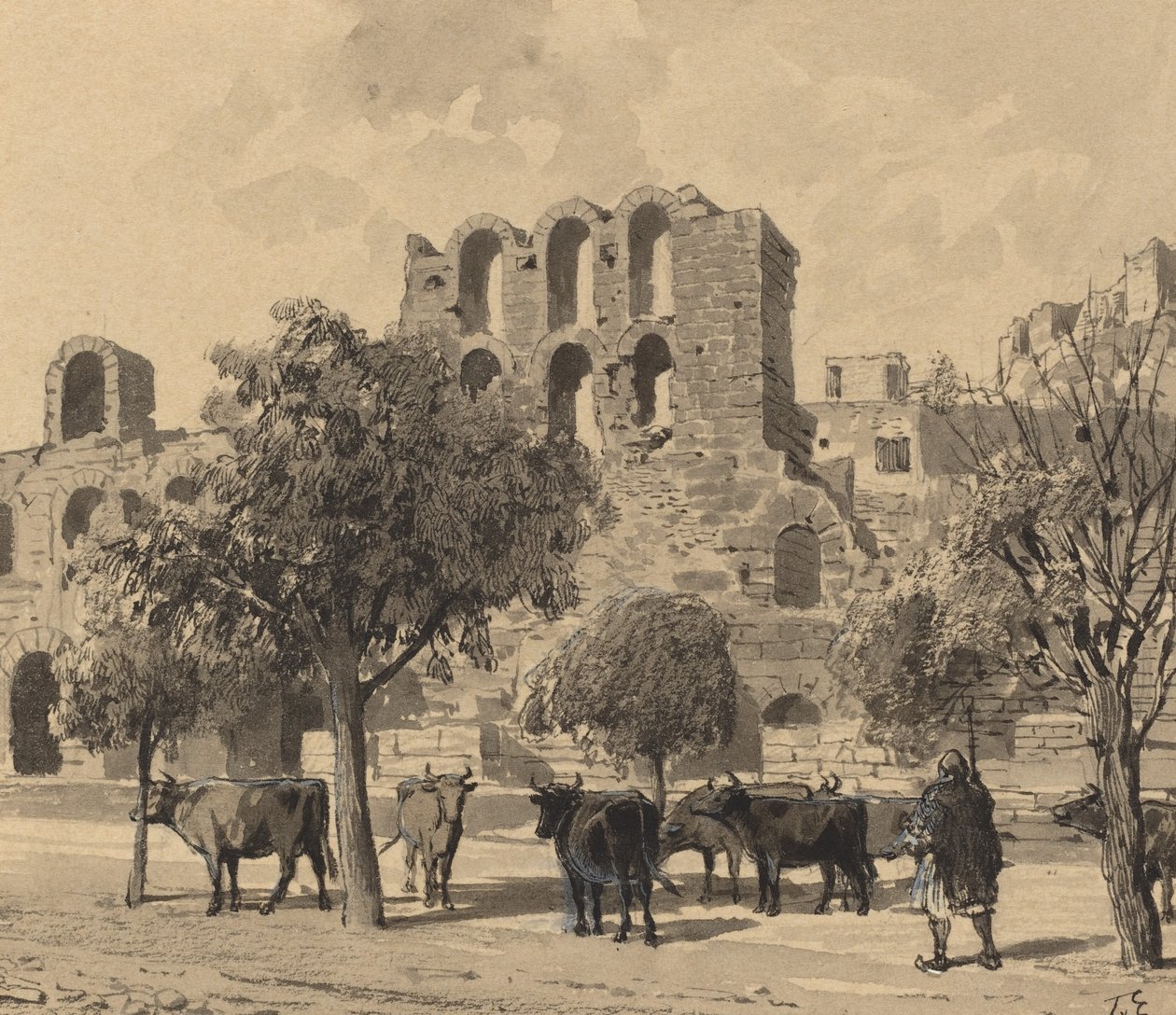 Herodes Atticus 劇場、1890 年。 作： コーナークラッシャーからのテミストクレス