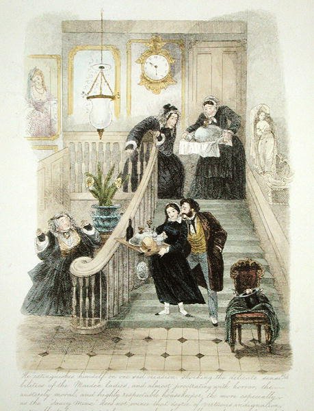 1859年に出版された、ロンドンの絶妙なロンドンの乙女の叔母への訪問のイラスト（193200、203630-31も参照） 作： テオテオ