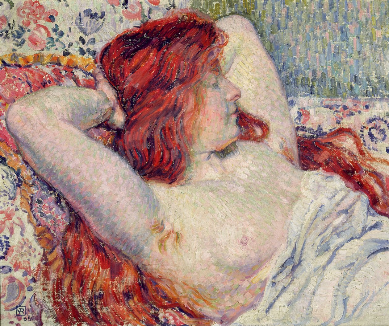 赤い髪の女、1906 作： テオ・ヴァン・リッセルベルゲ