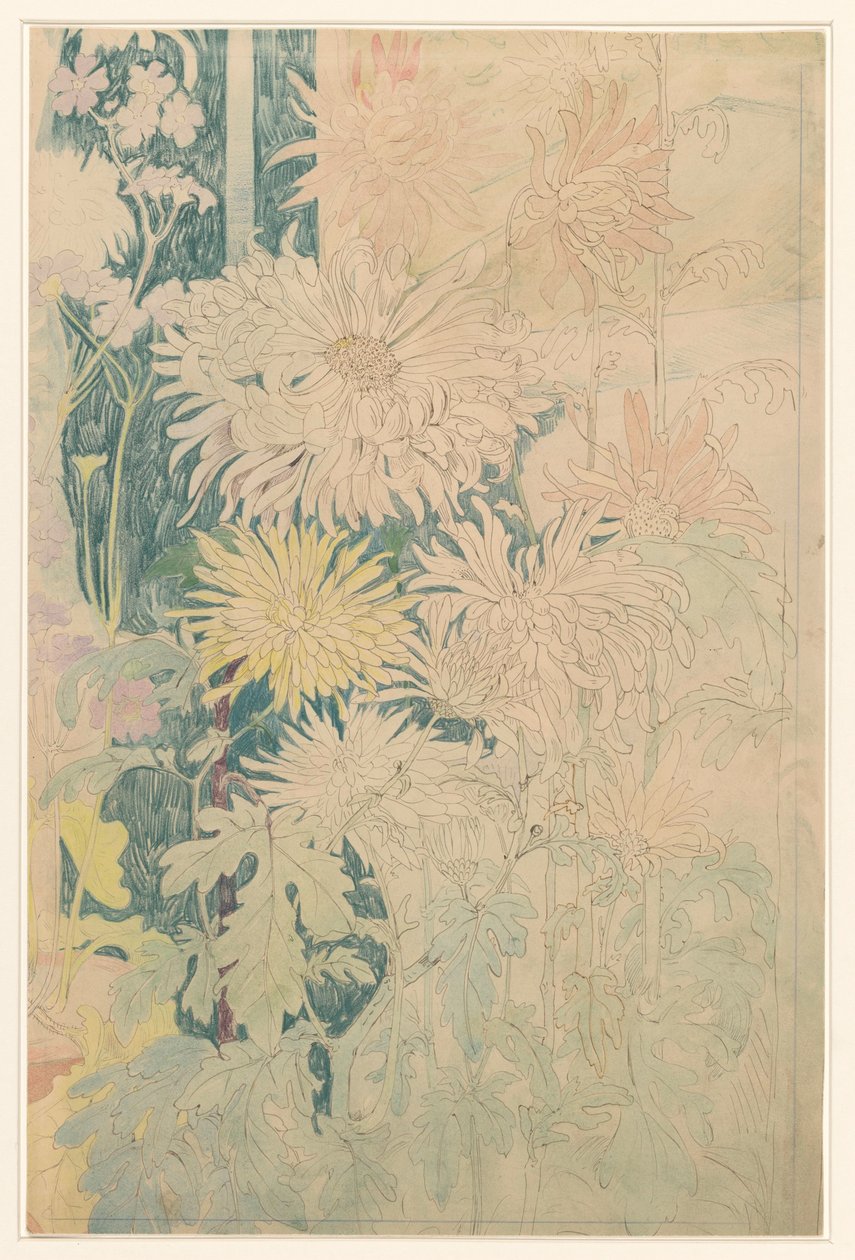 菊とその他の秋の花 作： テオファンホイテマ