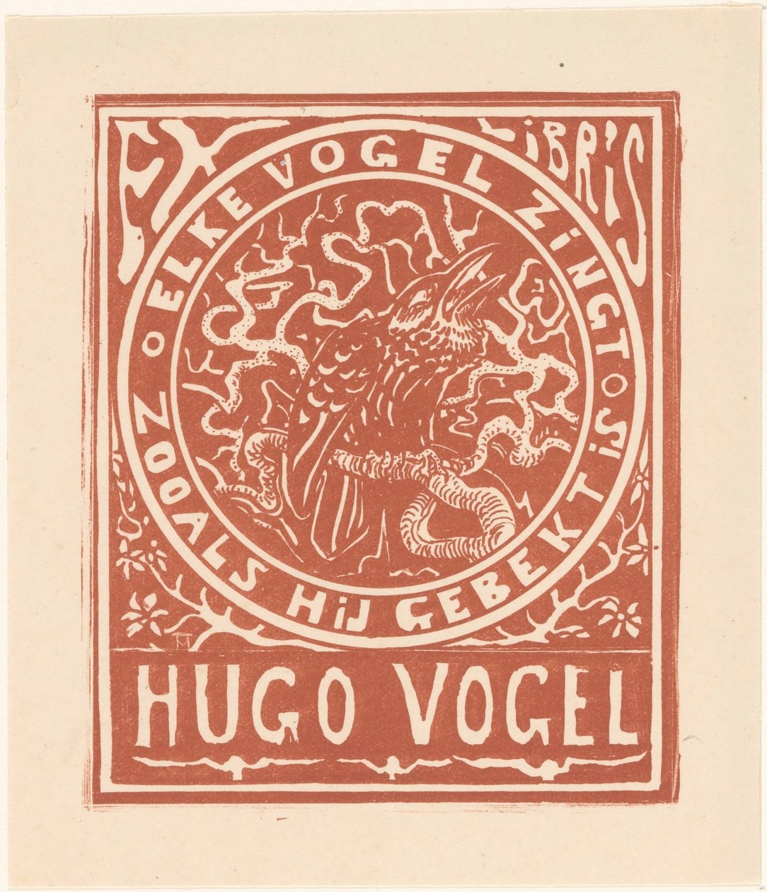 Ex libris van Hugo Vogel 作： テオファンホイテマ
