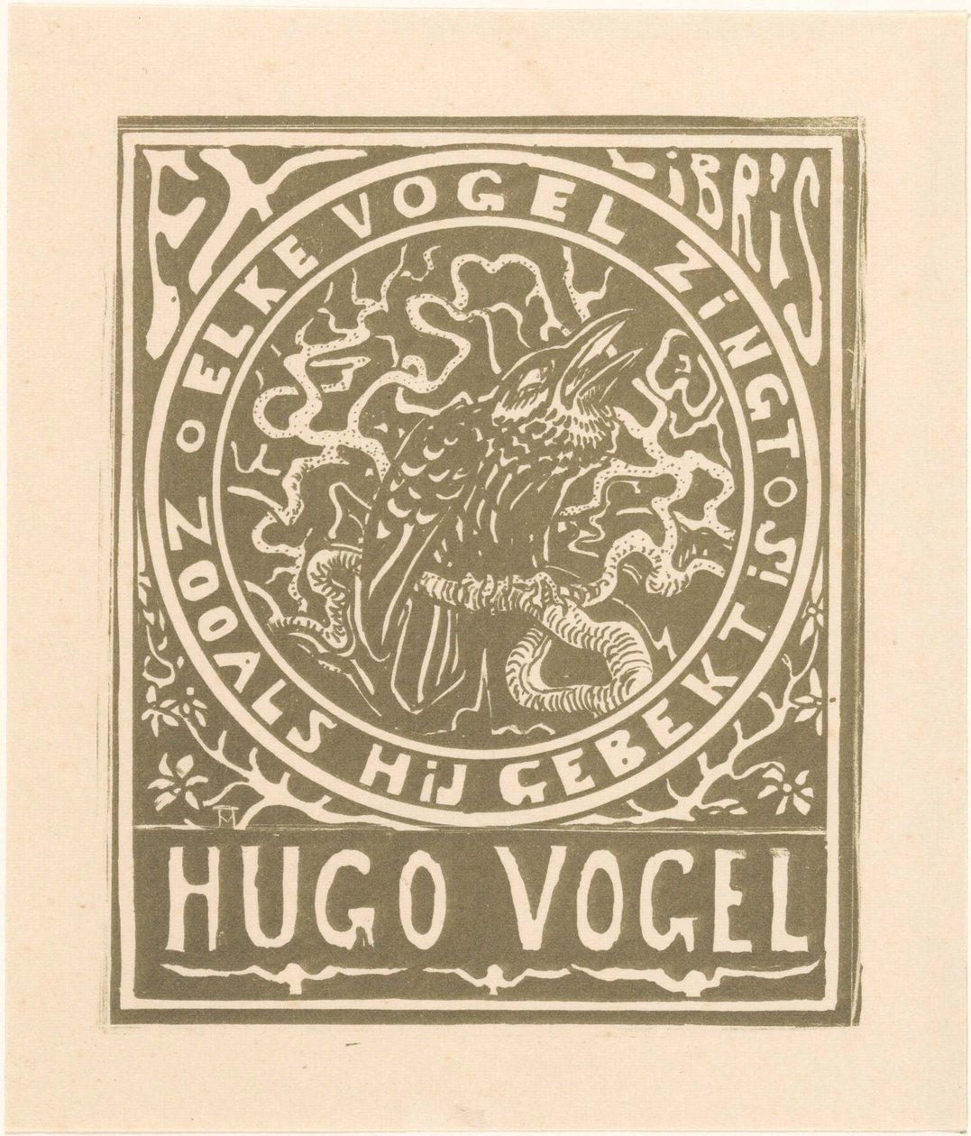Ex libris van Hugo Vogel 作： テオファンホイテマ
