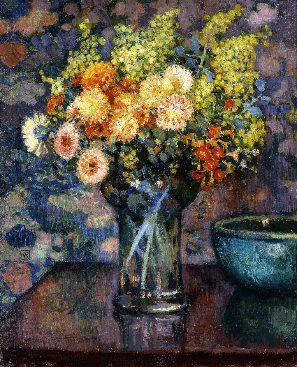 花の花瓶;花の花瓶、1911年頃 作： テオ・ヴァン・リッセルベルゲ